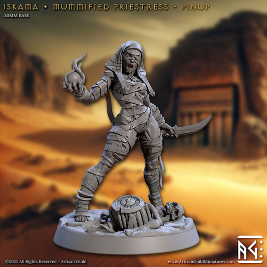 Iskama the Mummified Priestess with scenic base