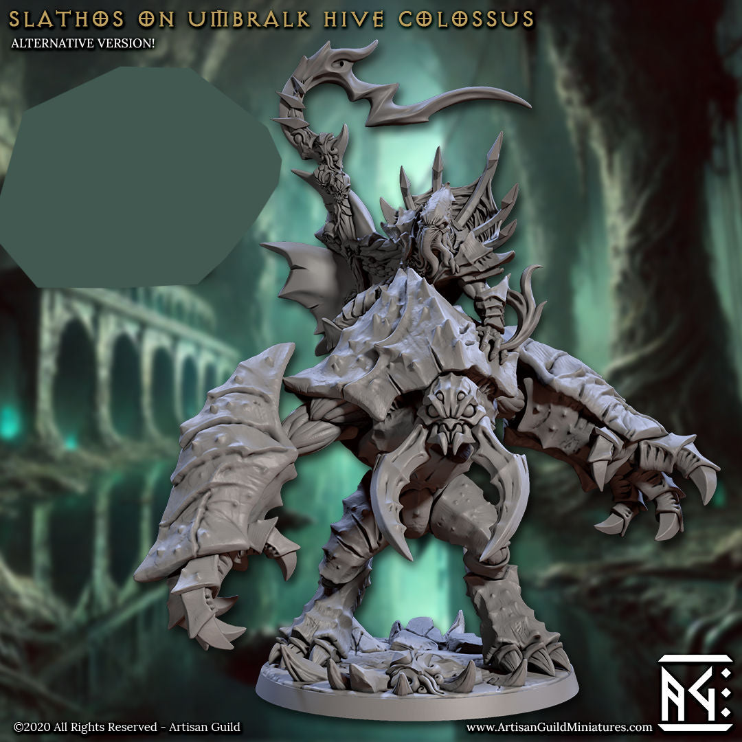 Slathos the Soul Stealer on Hive Colossus with scenic base