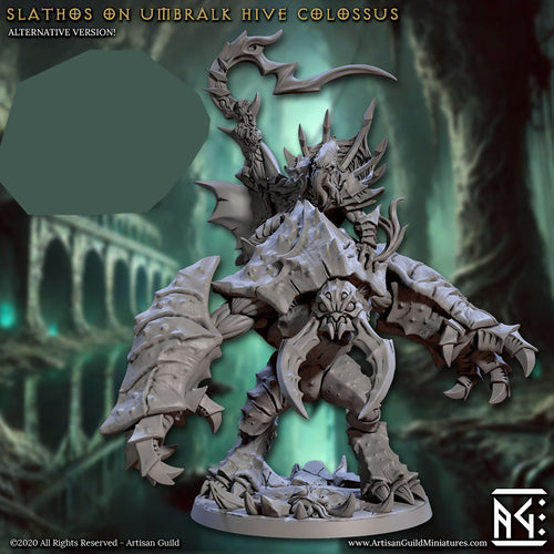 Slathos the Soul Stealer on Hive Colossus with scenic base