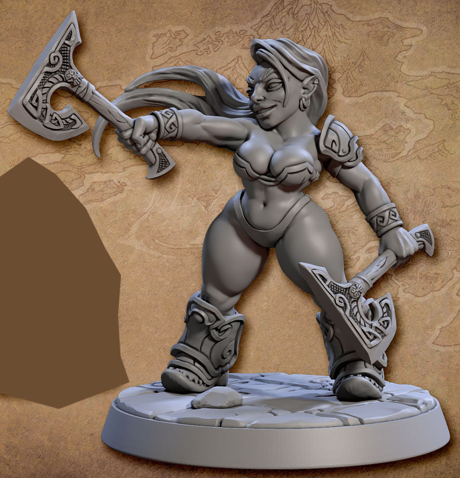 Runa the Dwarven Beauty with scenic base