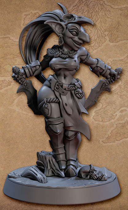 Gbiza the Daughter of Grimbog with scenic base