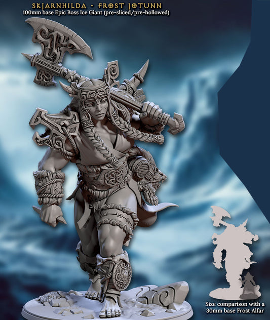 Helmed Skjarnhilda the Frost Jotunn