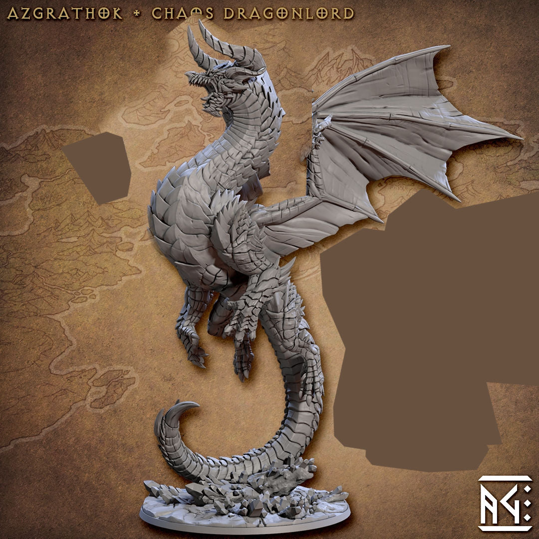 Azgrathok, Chaos Dragonlord with scenic base