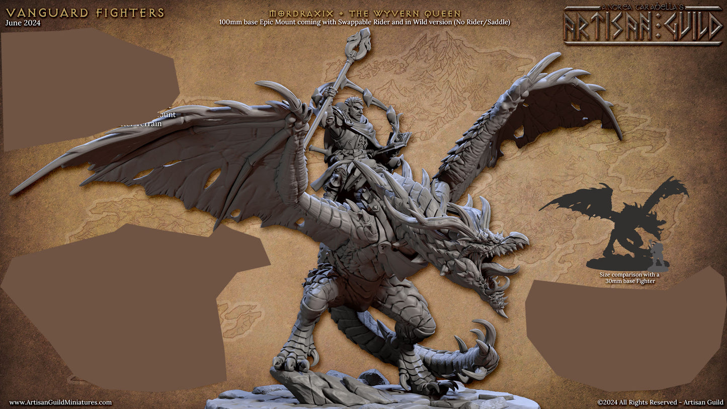 Battlemage Matija on Wyvern Queen with scenic base