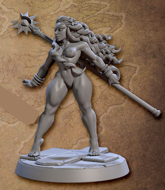 Genevieve of the Enchanted Lake [Pin Up] with scenic base