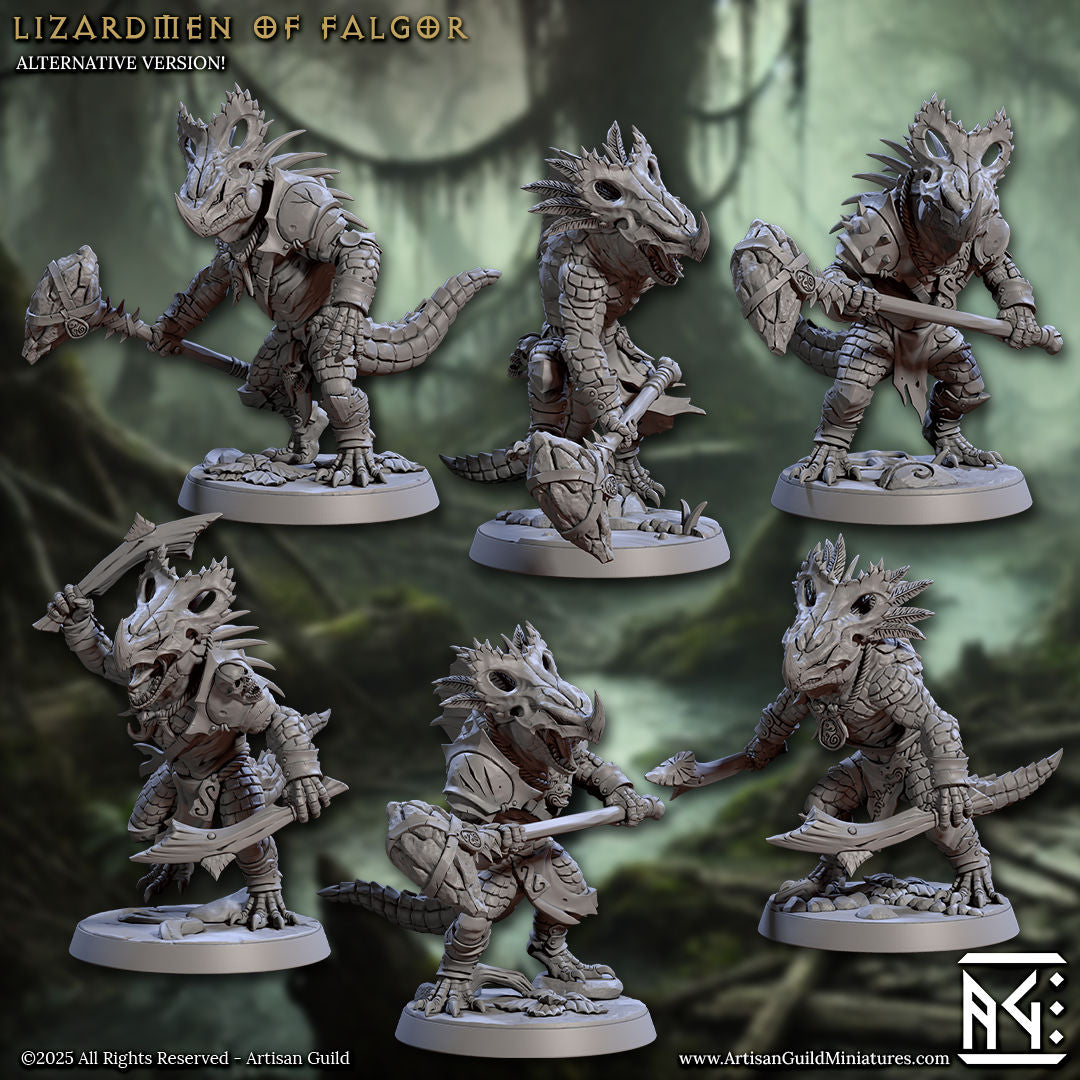 Helmed Lizardmen of Falgor (6x warriors)