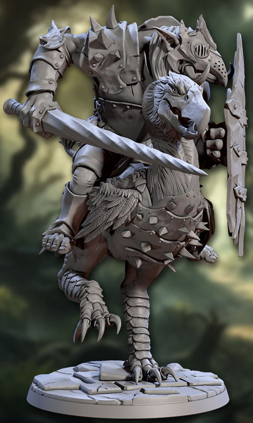 Helmed Terror Bird Troll Knight B