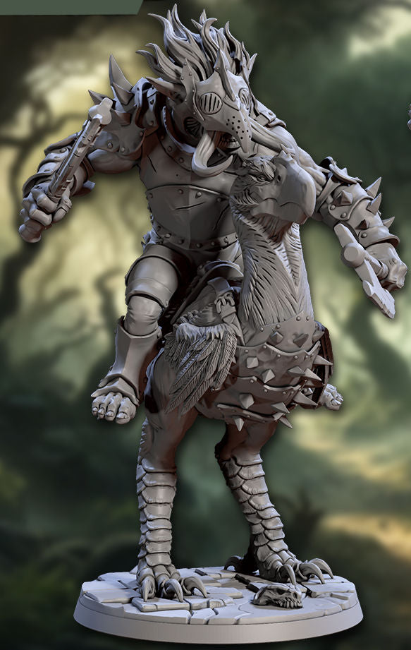 Helmed Terror Bird Troll Knight C