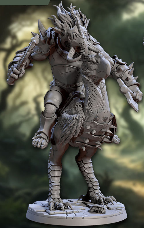 Helmed Terror Bird Troll Knight C