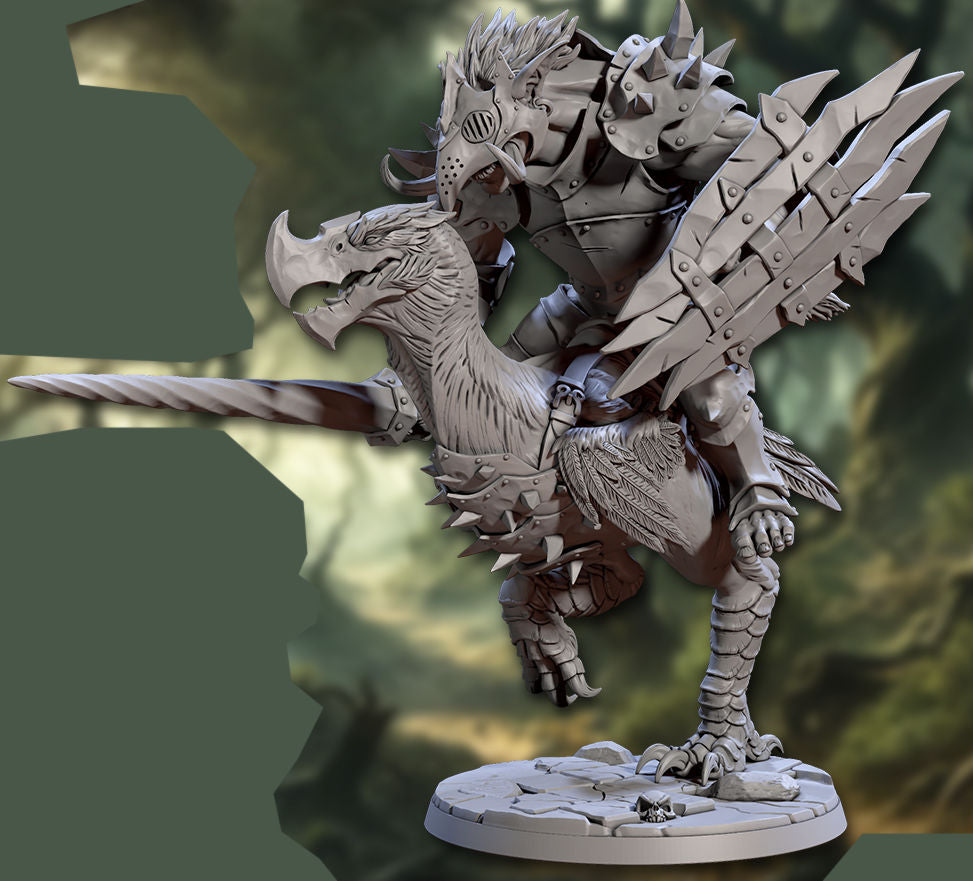 Helmed Terror Bird Troll Knight D