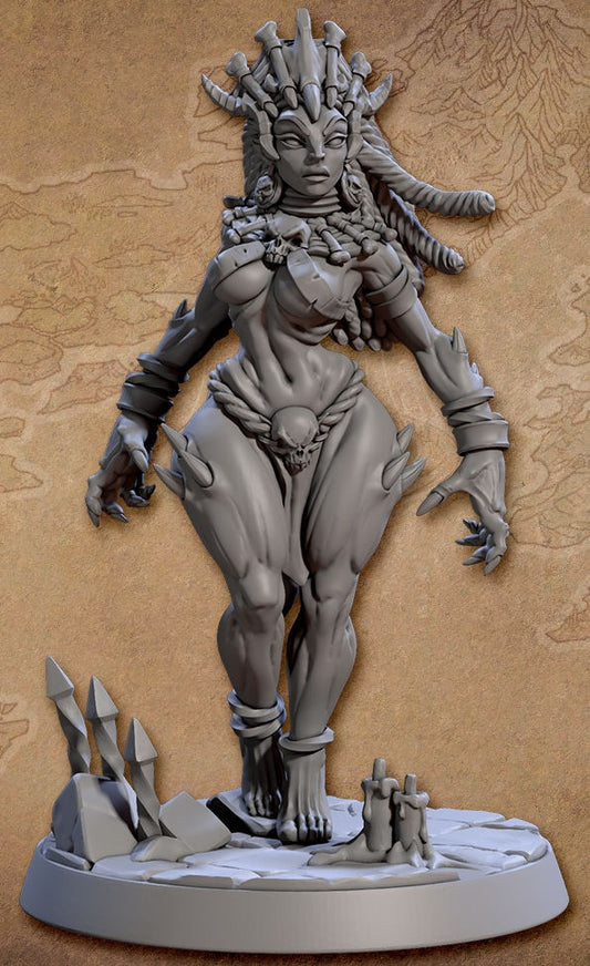 Neriah the Lady of the Crypts with scenic base