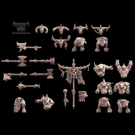 Minotaurs with Great Weapons Multi-Part Regiment