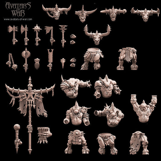 Minotaurs with Two Weapons Multi-Part Regiment