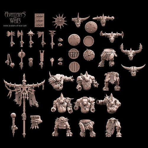 Minotaurs with Weapon and Shield Multi-Part Regiment