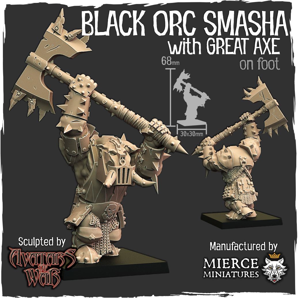 Black Orc Smasha with Great Axe