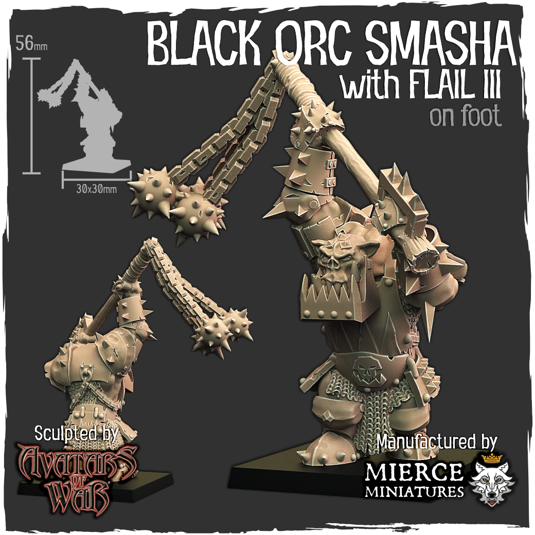 Black Orc Smasha with Flail IV