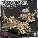 Black Orc Smasha with Great Axe on Boar Chariot