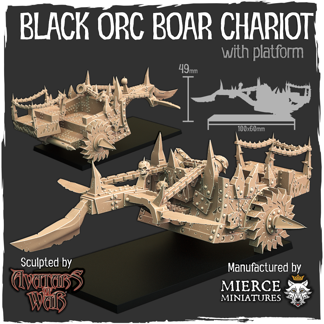Black Orc Chariot with Platform