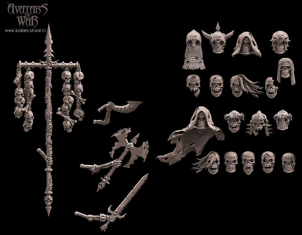 Skeleton Warriors with Scythes Multi-Part Regiment