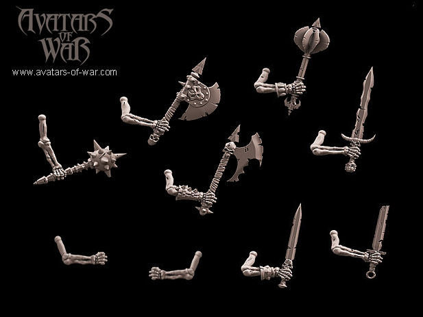 Skeleton Warriors with Weapons and Shields Multi-Part Regiment