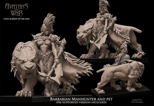 Barbarian Manhunter with Sabretooth