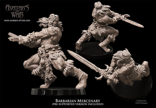 Barbarian Mercenary swinging Greatsword