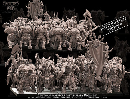 Beastmen with Weapons and Shields Regiment (20x warriors)
