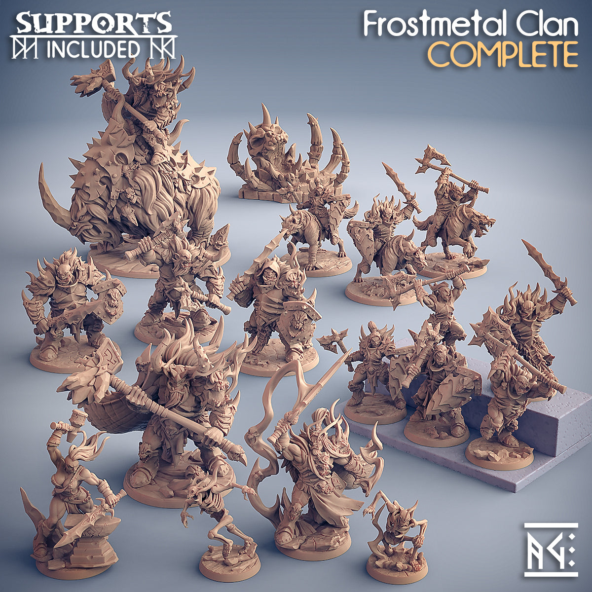 Frostmetal Clan Battle Set with scenic bases