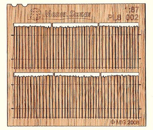 Model Scene - PL8-003 - Small Rough Cut Wooden Fence II
