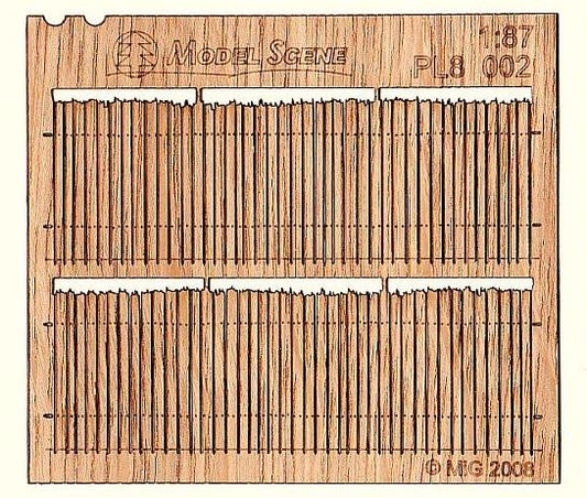 Model Scene - PL8-003 - Small Rough Cut Wooden Fence II