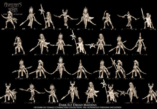 Dark Elf Dread Maidens Regiment