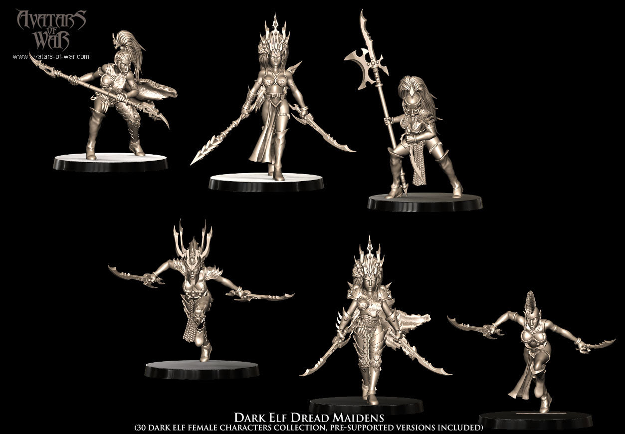 Dark Elf Dread Maidens Regiment