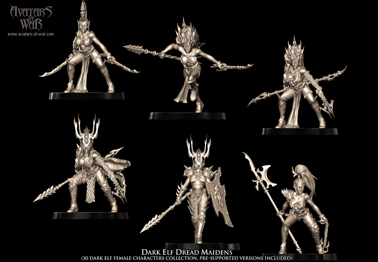 Dark Elf Dread Maidens Regiment