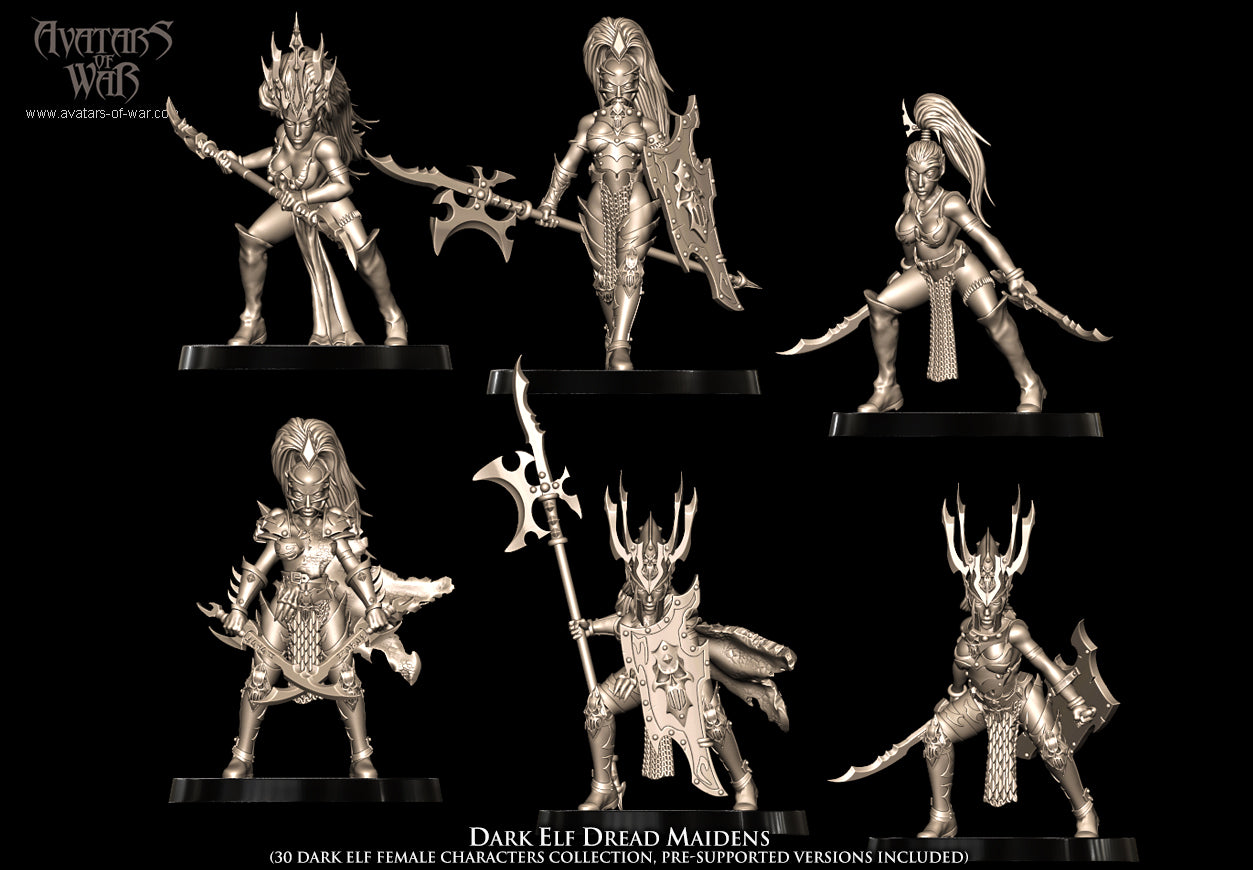 Dark Elf Dread Maidens Regiment