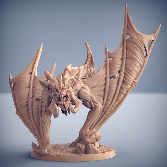 Bloodhunter the Dire Bat with scenic base