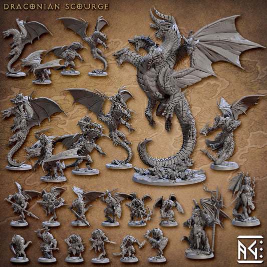 Draconian Scourge Battle Set with scenic bases