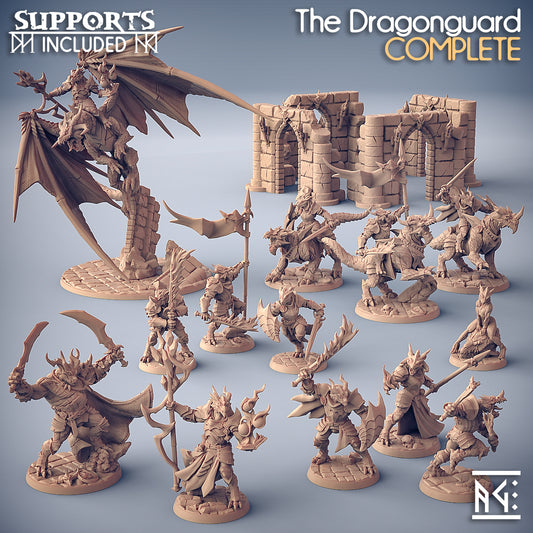 The Dragonguard Battle Set with scenic bases