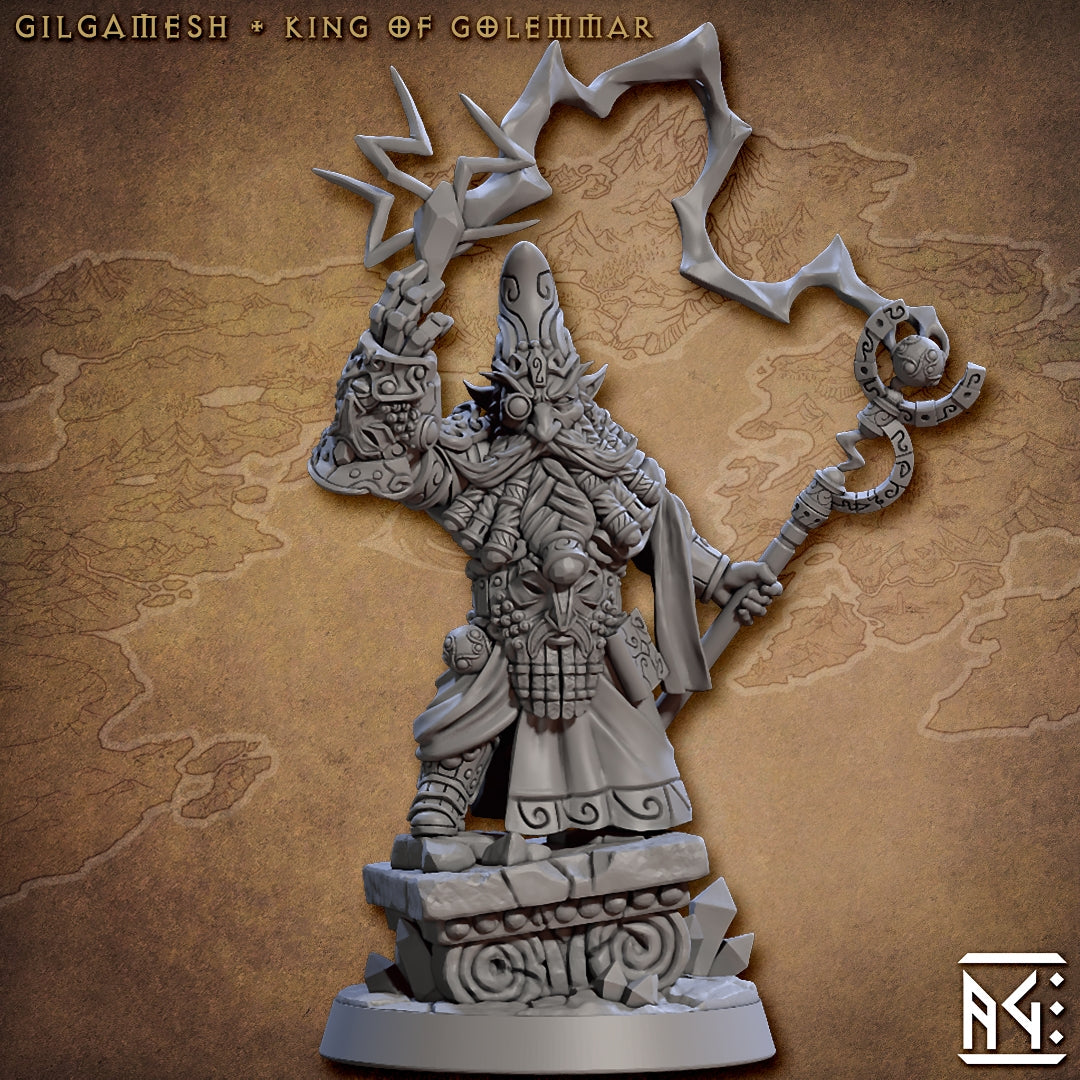 Gilgamesh, King of Golemmar with scenic base
