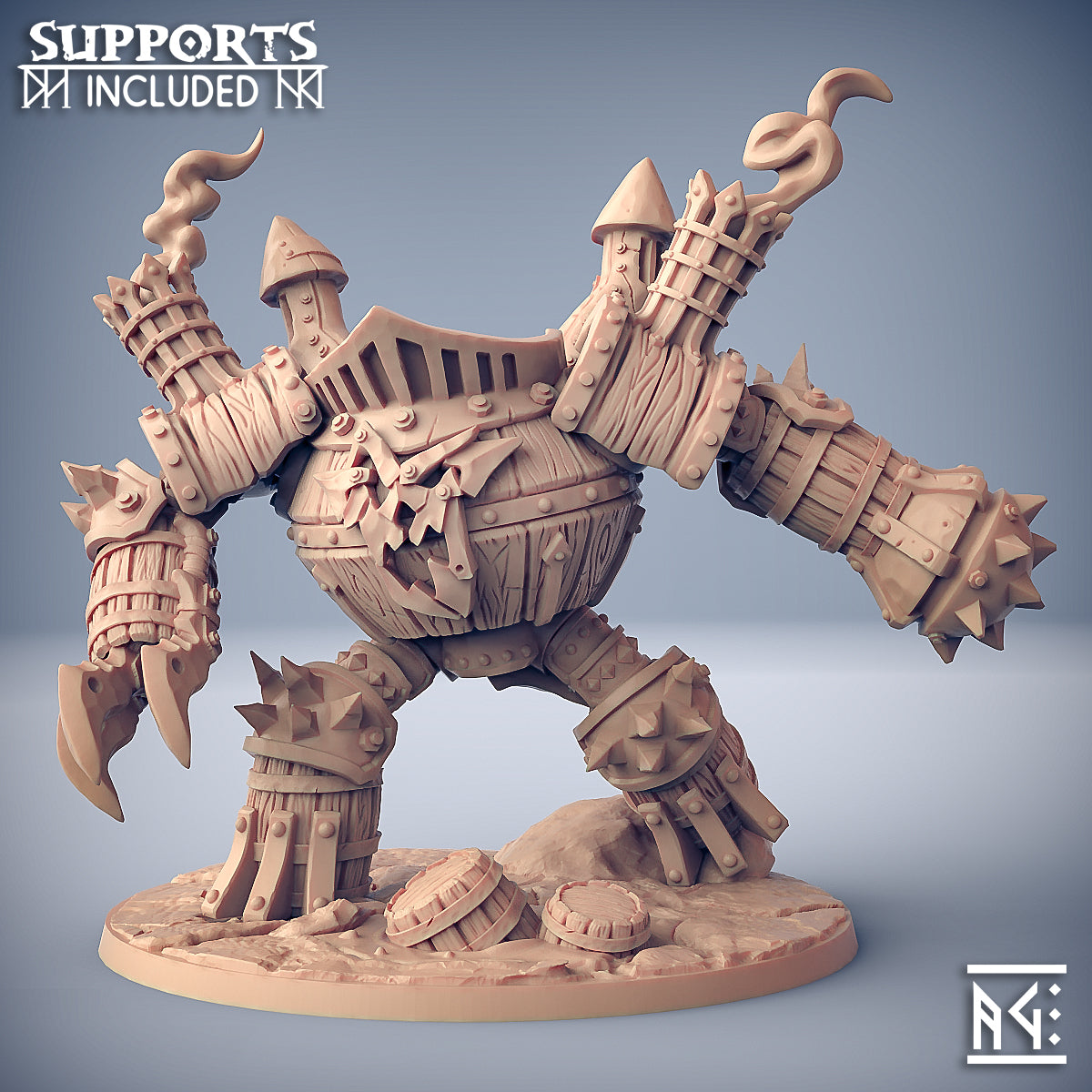 Sparksoot Scrap Golem with scenic base