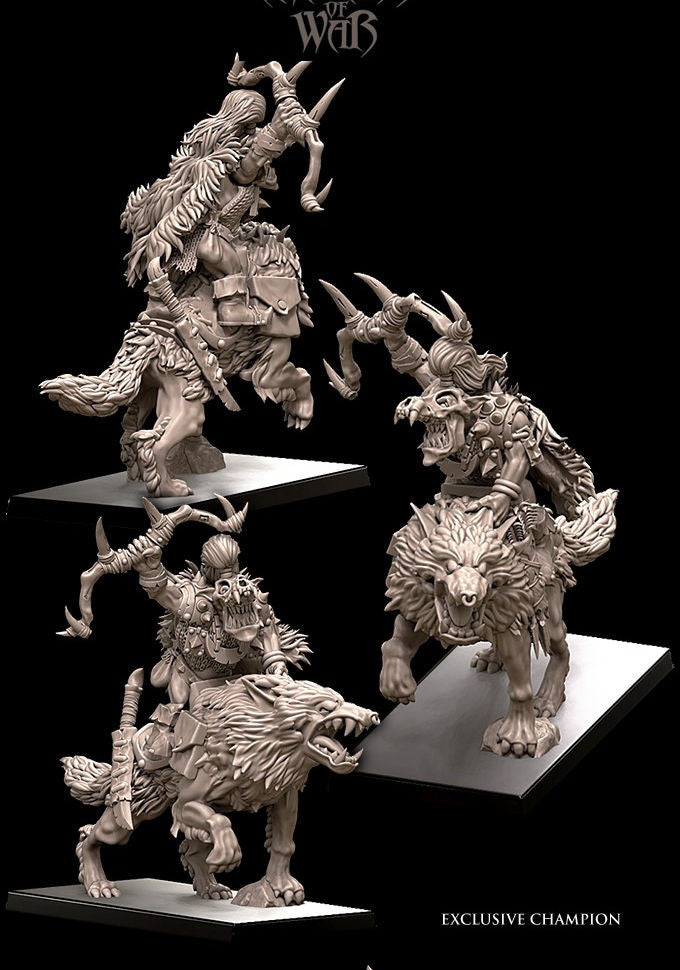 Gorvash Eye-Snippa, Goblin Champion on Wolf