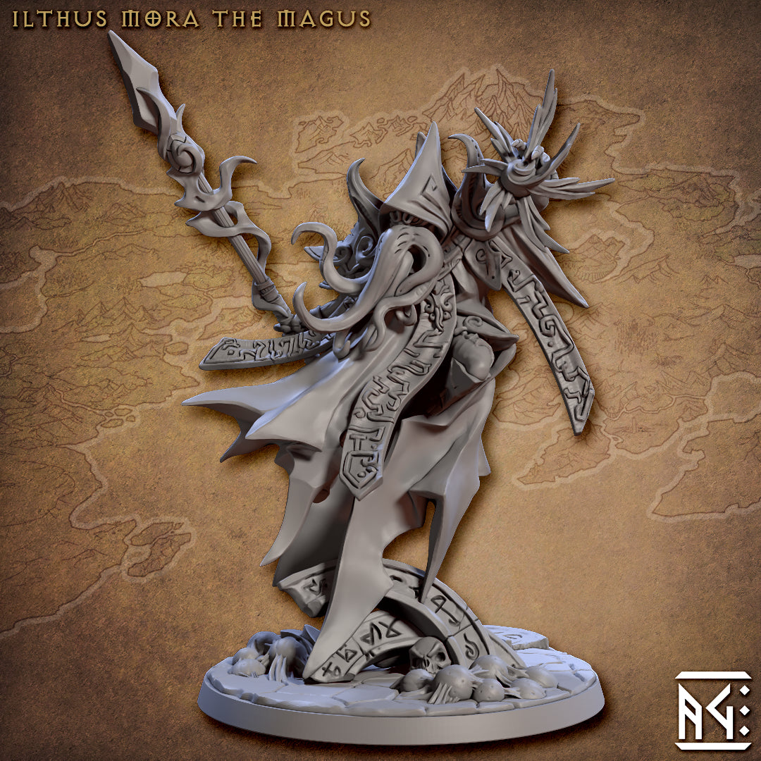 Ilthus Mora the Magus with scenic base