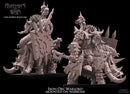 Black Orc Warlord on Boar with Axe and Shield