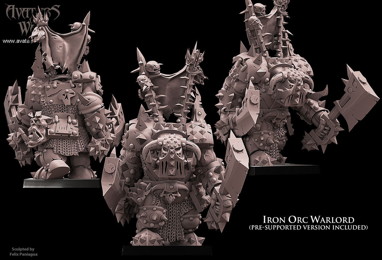 Black Orc Warlord with Two Axes