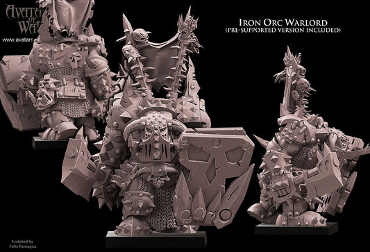 Black Orc Warlord with Axe and Shield