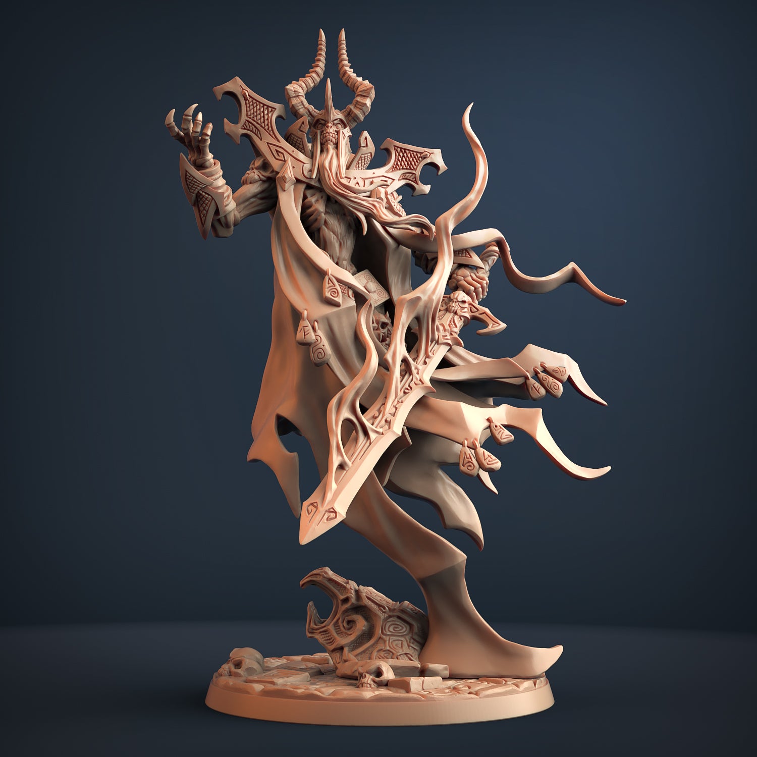 King Skutagaard the Lich Lord with scenic base