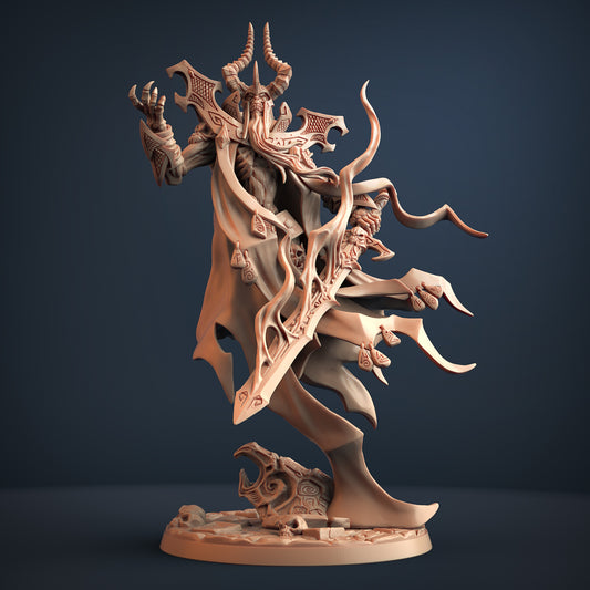 King Skutagaard the Lich Lord with scenic base