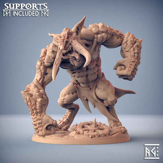 Blackrazor Rock Troll with scenic base