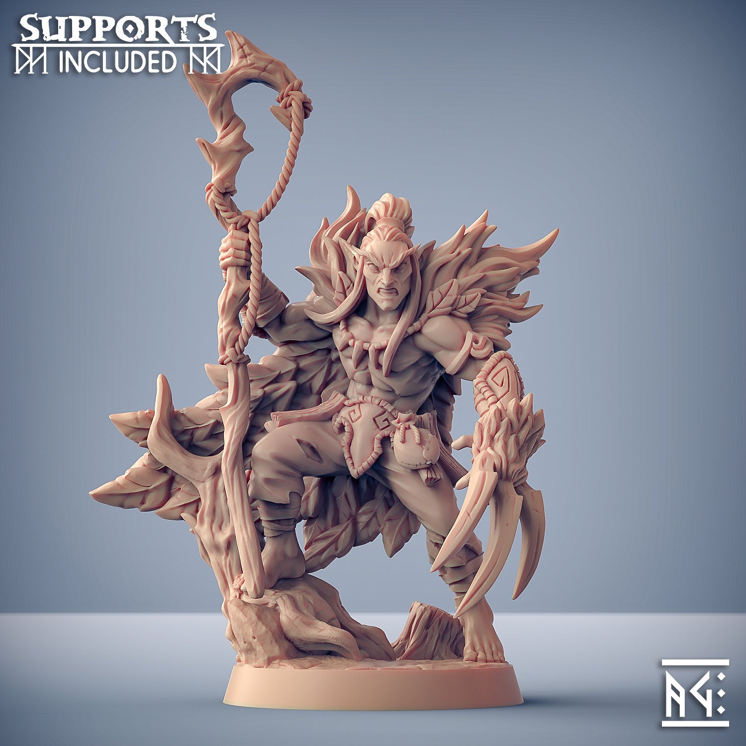 Uldar the Shapeshifter with Staff with scenic base