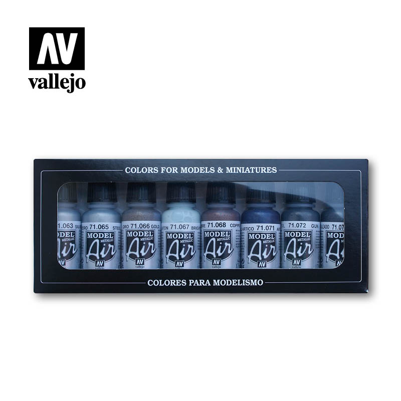 Vallejo Model Air Metallic Colours Set