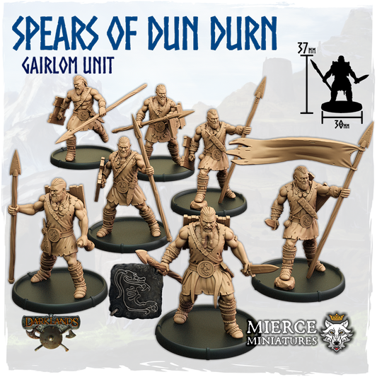 Spears of Dun Durn, Gairlom Unit (7x warriors w cmd)